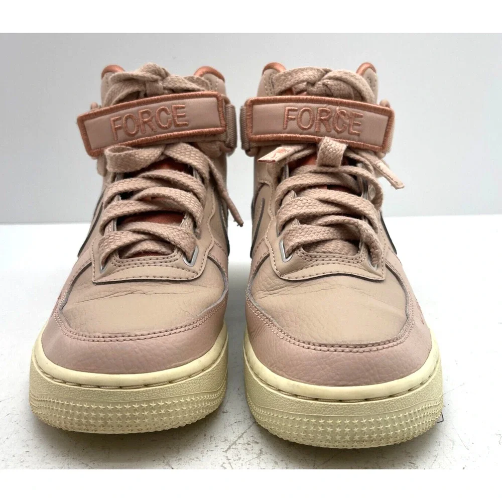 Nike Air Force 1 Shoes Womens Size 7 Pale Pink Utility Sneakers High Top